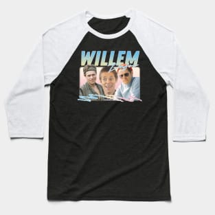 Willem Dafoe / Retro Aesthetic Original Fan Art Design 2 Baseball T-Shirt